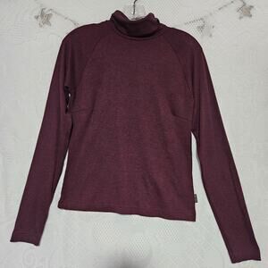 Route 66 Stretch Women Medium Vintage Heathered Turtleneck Y2K 90s Grunge Casual